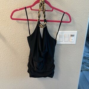 SOLD - Sexy little black halter top by Bebe